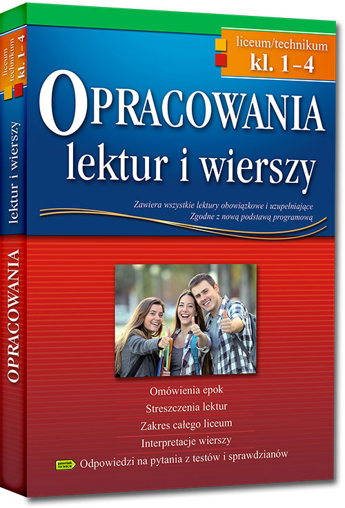 Opracowania lektur i wierszy - liceum/technikum - klasy 1-4 - PO REFORMIE